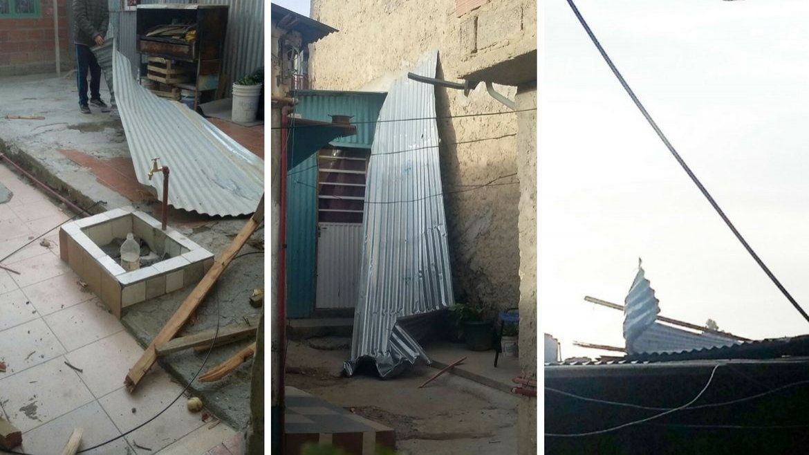 En una semana le cayeron dos techos en el patio | TEMPORAL DE VIENTO