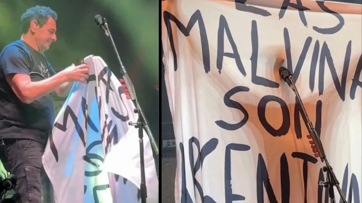 Ricardo Mollo reitera su postura sobre Malvinas en recital de Divididos