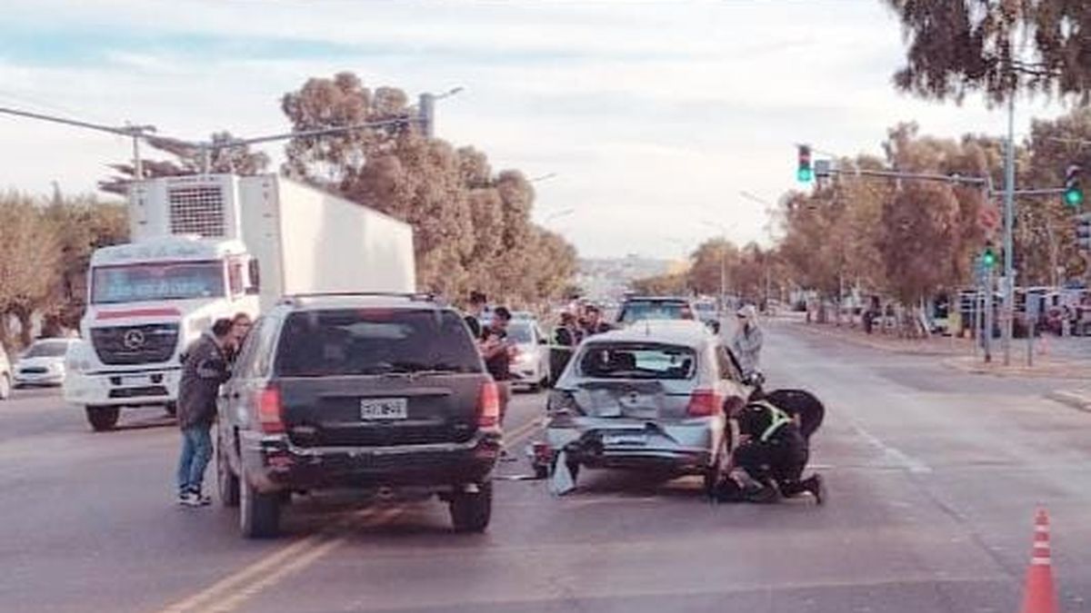 Choque En Cadena Sobre La Yrigoyen Con Un Lesionado