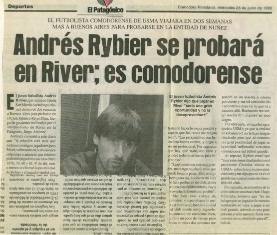 El Patagónico siguió la partida de Rybier a Buenos Aires, en la previa de su prueba con River. (Foto: Diario El Patagónico)