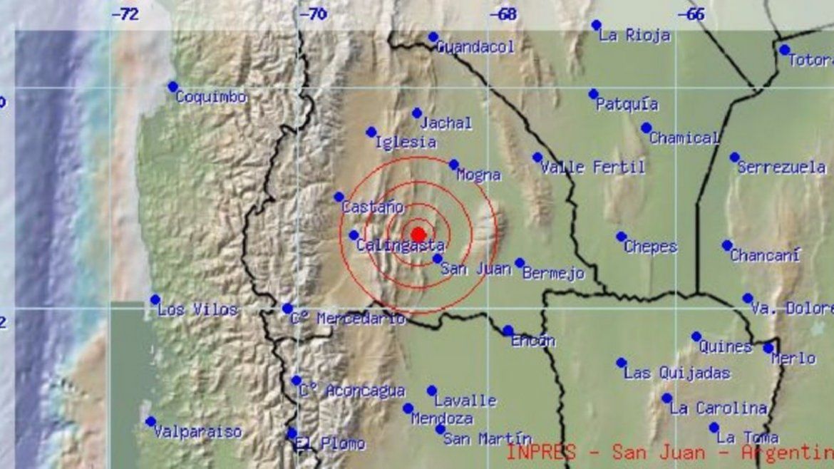 Sismo en San Juan: Se sintió en Córdoba y Mendoza