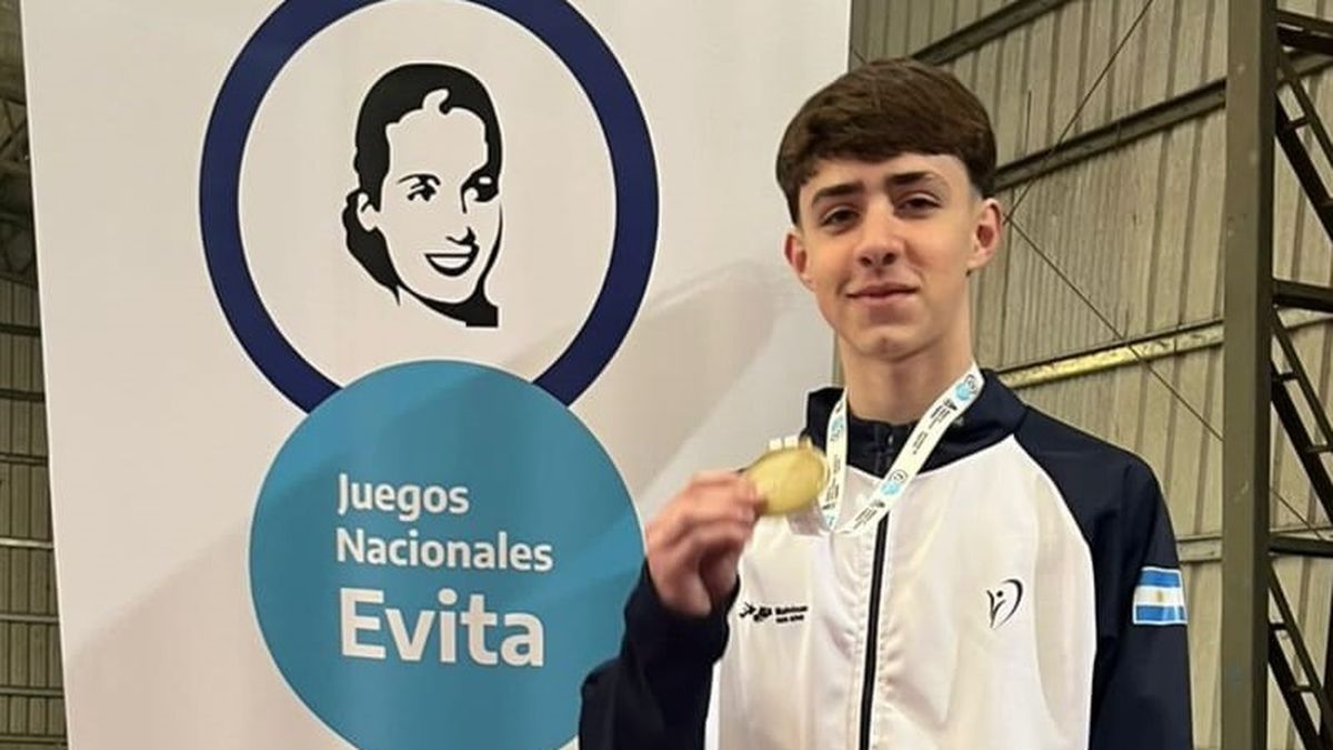 Franco Moroncini fue medalla de oro en los Juegos Nacionales Evita