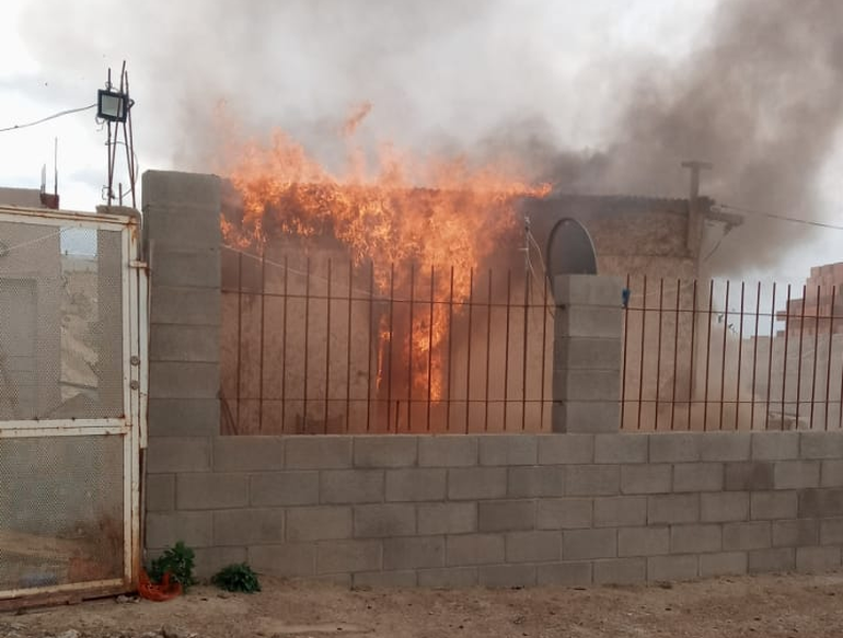 Se incendió una vivienda en barrio Las Américas